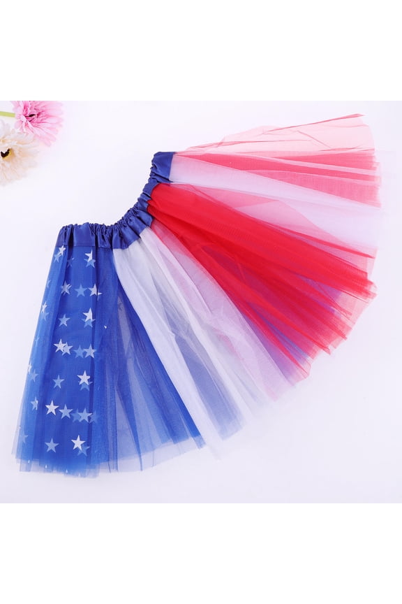 Fourth of July Kids Tutu Skirt Multi 1Pack 12in Length