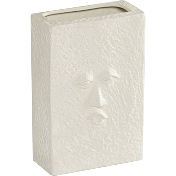 WHAMVOX  Kitchen Countertop Organizer Ceramic Utensil Holder Small Storage Rack Silverware White