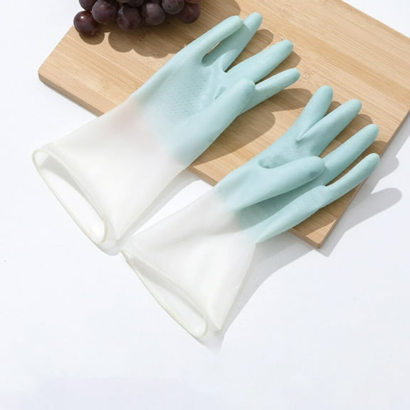 DECORNIJIA Household Gloves Laundry Cleaning Blue 1 Set