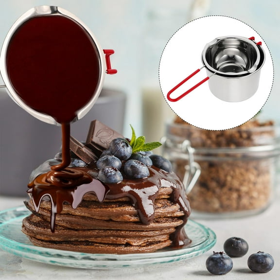 HOOWIFFY Small Stainless Steel Pot Silver 1 Set Melting Caramel