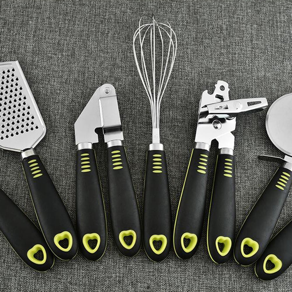 WHAMVOX Kitchen Utensils Set with Stainless Steel and PP Handles for Comfortable Grip and Easy Cleaning Assorted Color 7 Pieces