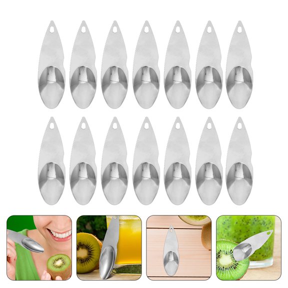 WHAMVOX Cutter Spoon Set, 14-Piece Stainless Steel Kitchen Tool with Ergonomic Handle, Finish for Preparation