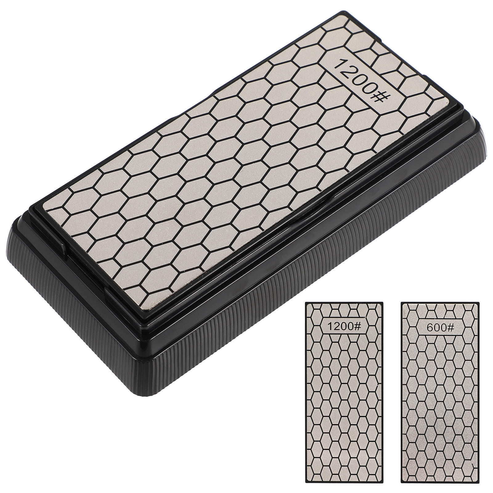 WHAMVOX  Knife Sharpener Sharpeners Grit Fine Honing Stone Work Silver