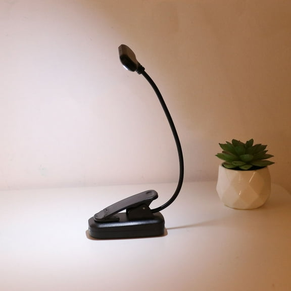 WHAMVOX LED Dimmable Clip Desk Learning Lamp USB Charging Reading Light Eye-caring Night Light (LY-13 Charging Version)