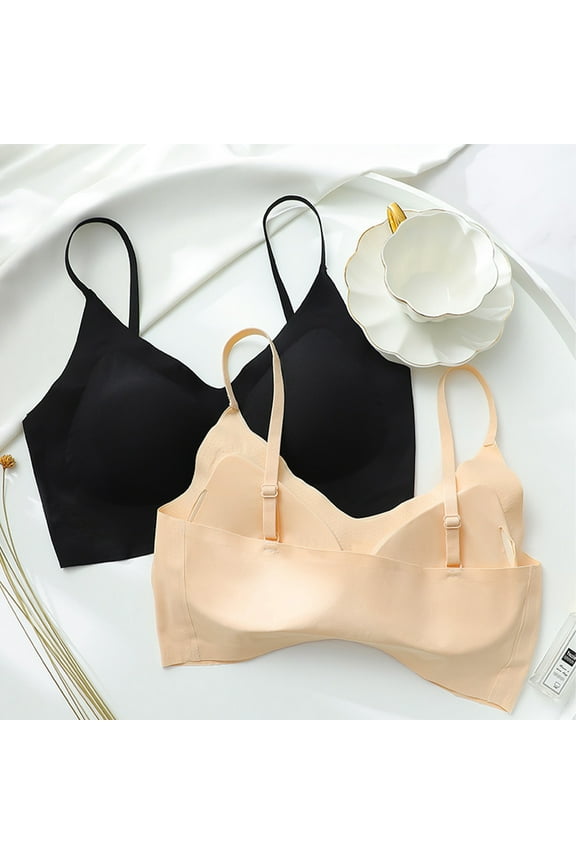 Ladies Wireless Suspender Underwear Adjustable Strap Bra Good Support
