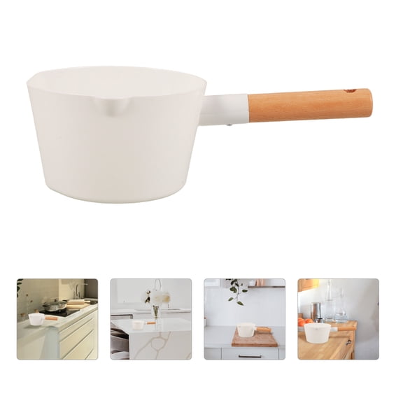 WHAMVOX Wooden Bath Scoop Ladle with Ergonomic Handle, Design, Perfect for Bathing and Household Use