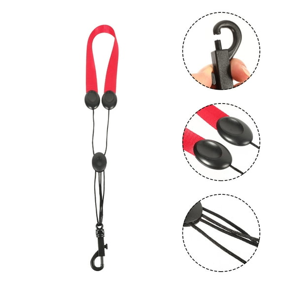 WHAMVOX Lanyard Saxophone Neck Strap for Beginners 47X3.3CM Red