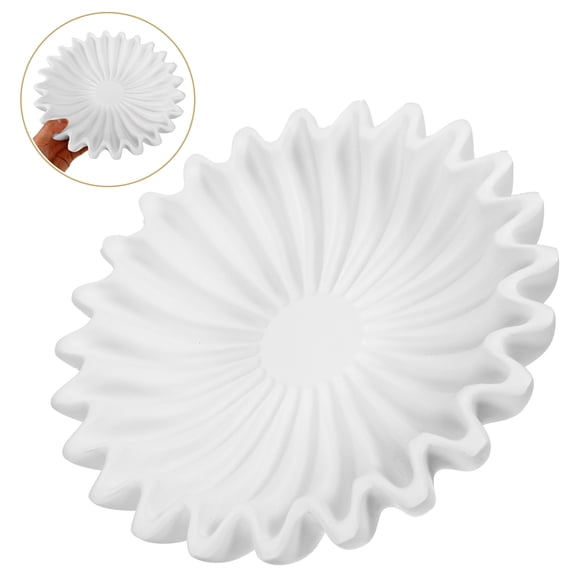 SEWCHICS Multipurpose Storage Bowl Decorative Bowl Ceramic White 1Pcs For Home Decoration