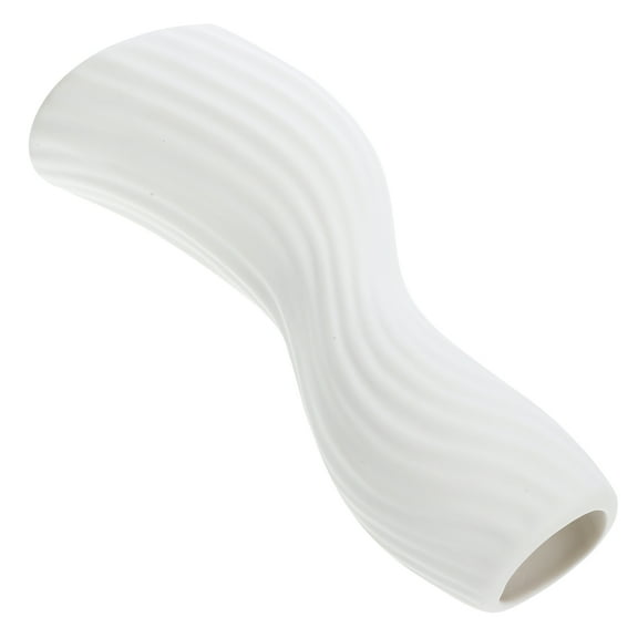 SEWCHICS Dining Table Flower Vase Ceramic White 1 Pcs for Home Users