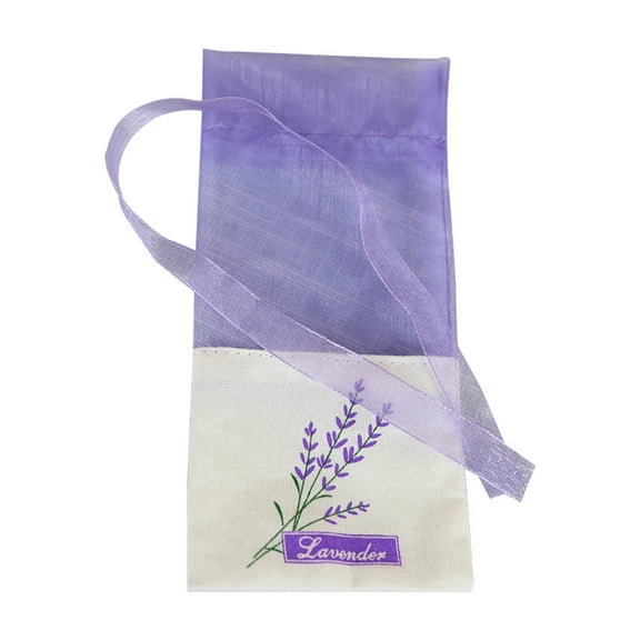 WHAMVOX Lavender Scented Sachets Cotton Bags for Storage Use Violet Color with Texture Super Comfortable to Touch 20pcs
