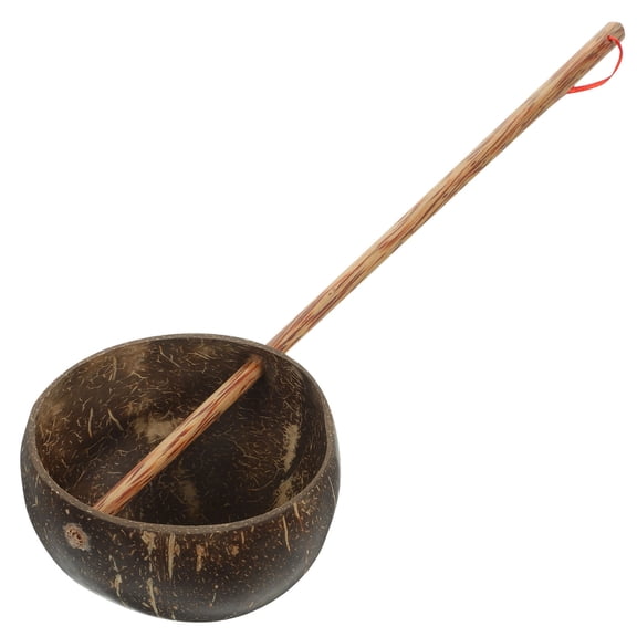 WHAMVOX 1-Pack Coconut Shell Water Scoop for Sauna, , and Home Use 38x10x6 Inches