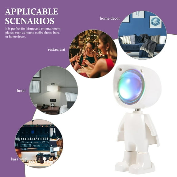 LITINKIMI Sunset Projector Floor Lamp Purple Acrylic 1Set 4.7X2.2X2.2in Atmosphere Lighting