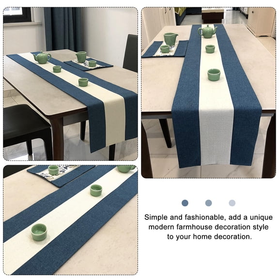 WHAMVOX  Linen Tablecloth Rustic Runner Cotton Modern Elegant Gauze Foldable Banquet