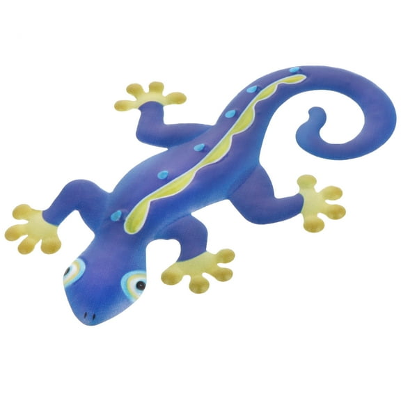 WHAMVOX Lizard Wall-mounted Metal Pendants Garden Art Decorations Miss 25x17cm Blue