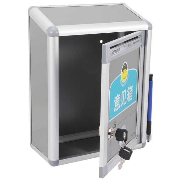 WHAMVOX Lock Boxes Locking Boxes Commercial Mailbox Office Staff 28.5X21.5CM Silver