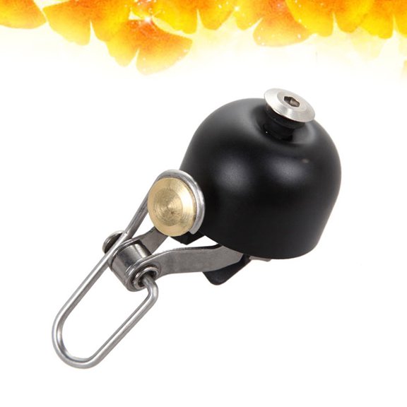 ROMANSENTIAL 1Pc Black Copper Bike Bell with Loud Sound for Road and Mountain Bikes