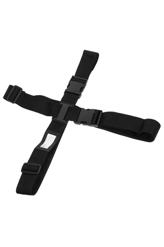 Black Luggage Strap Set for Travel, PP Material, Adjustable Security Belt, 1 Piece