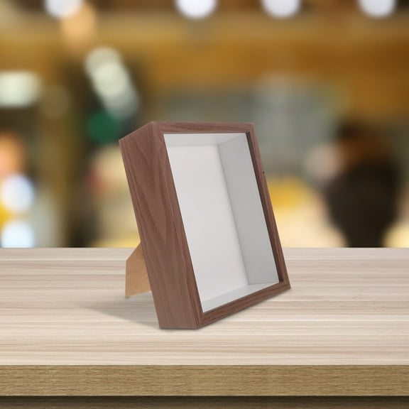 WHAMVOX MLINS Deep Shadow Box Frame Acrylic Display Case for Specimen Wooden Frame with Clear Acrylic Window for Tabletop and Wall Hanging