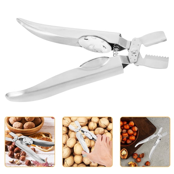 WHAMVOX MLINS Heavy Duty Stainless Steel Chestnut Opener and Nut Cracker Tool for Chestnuts Walnuts Seafood Sheller and Cutter Silver