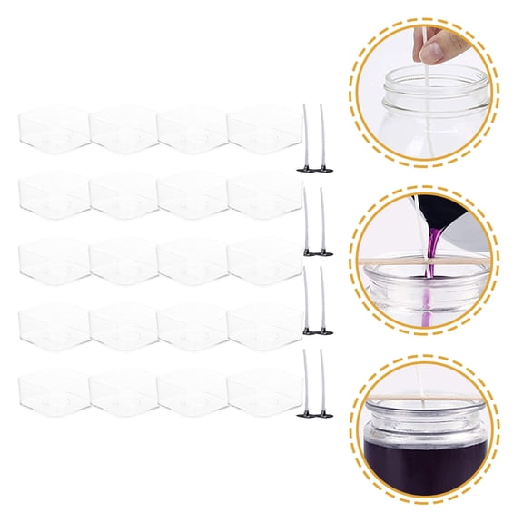 SEWCHICS Candles Making Kit Candle Container Set Transparent 70-Pcs For Dinner