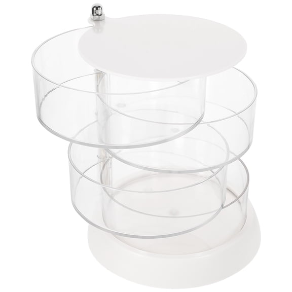 WHAMVOX  Makeup Organizers for Rotating Skincare Organiser Storage Holder Travel White