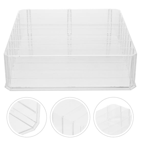 WHAMVOX Makeup Storage Box Face Blush Palette Tray Miss Transparent