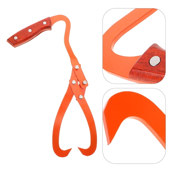 WHAMVOX Manual Wood Block Lifter Portable Log Trunk Clamp Heavy Duty Log Clamp Outdoor Lifting Tool Trunk Lifting Clamp Outdoor Supply