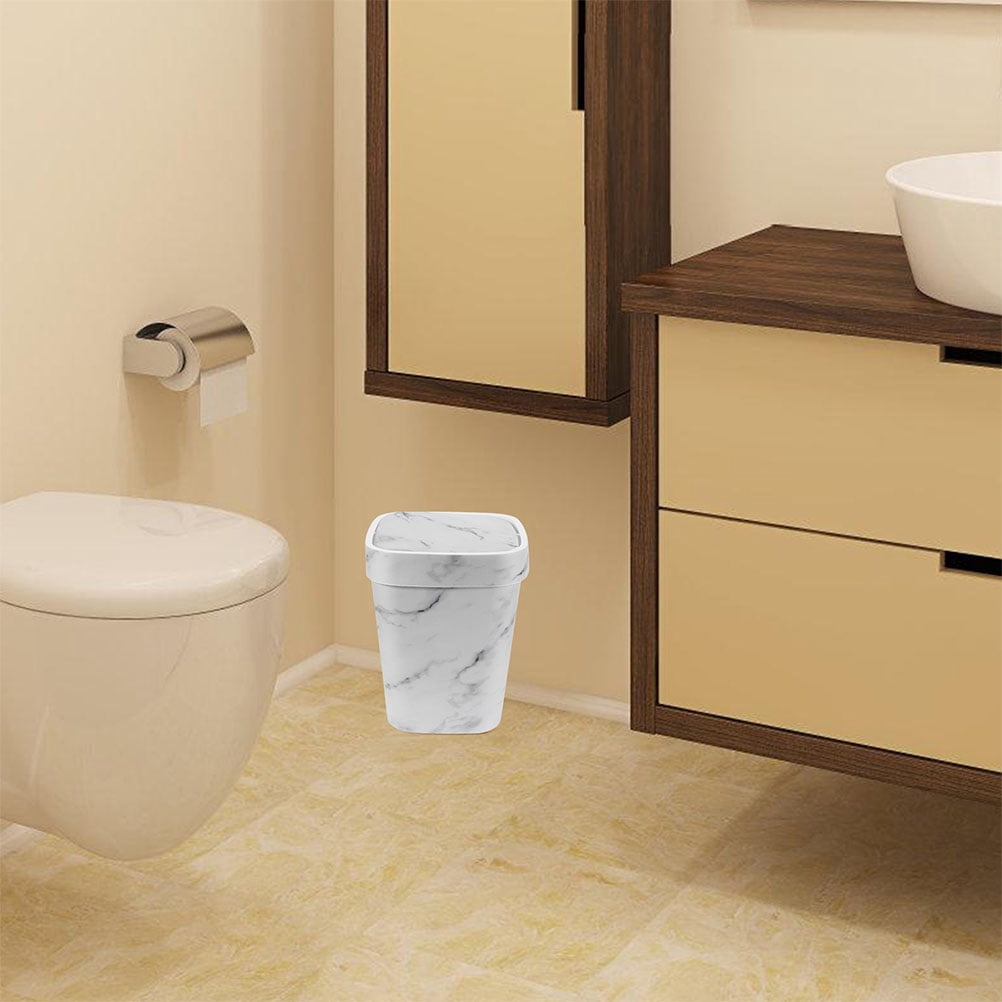 WHAMVOX Marble Trash Can Farmhouse Trash Kitchen Plastic Office Trash ...