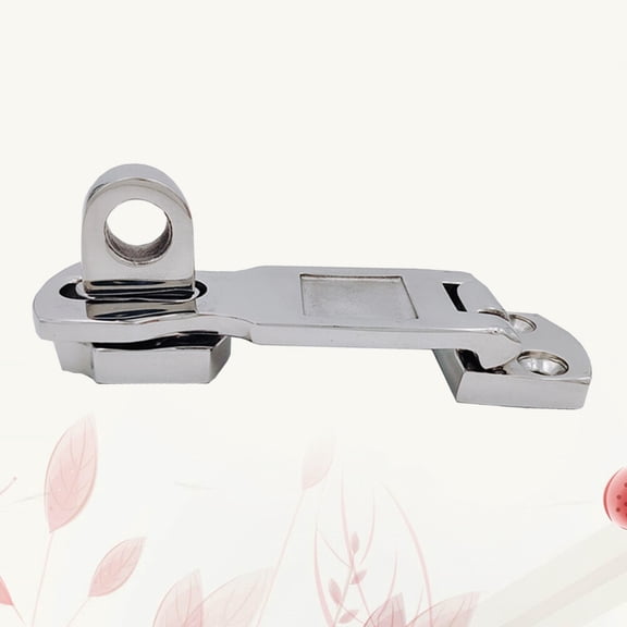 ROMANSENTIAL Stainless Steel Marine Boat Hook Safety Latch Snap Attach for Ship Hatch and Deck Use