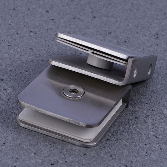 WHAMVOX Masteelf 2pcs Glass Clips for Glass Shelf Clamps Bathroom Display Support Fixing