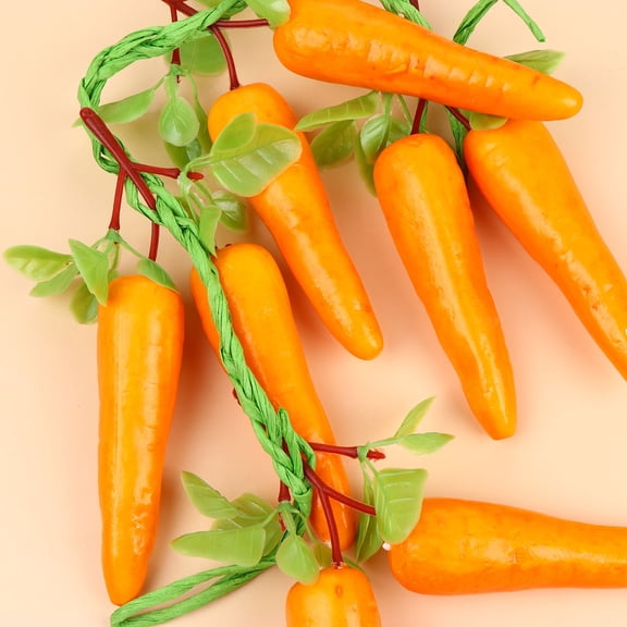 WHAMVOX Masteelf Plastic Hanging Pendant Artificial Vegetable Kitchen Decor Layout Decorative Props Party Supplies 8 Carrot