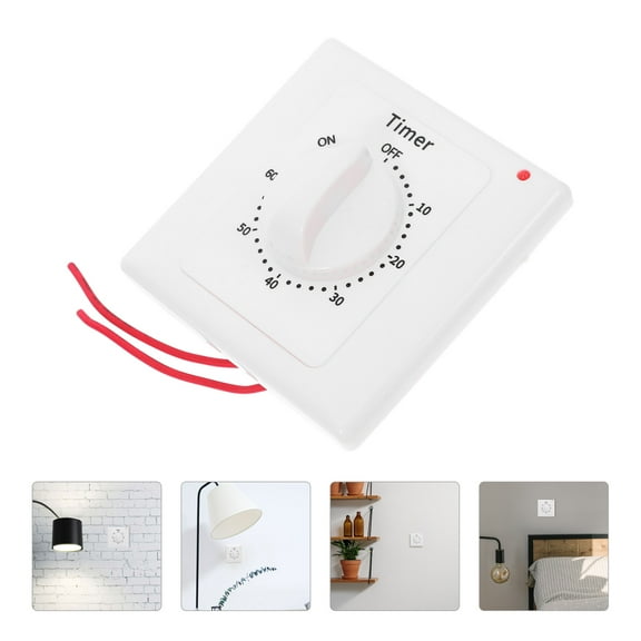 WHAMVOX Mechanical Kitchen Timer with Countdown Timer Switch for Lights and Fans Adjustable Delay Control Switch for Appliances Indoor Use Only