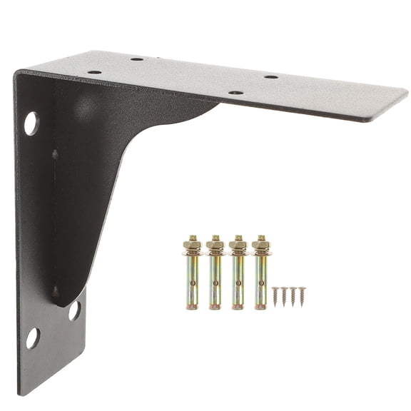 DECORNIJIA Metal Brackets for Shelves Black 1 Bracket 5.50X3.93X1.85in