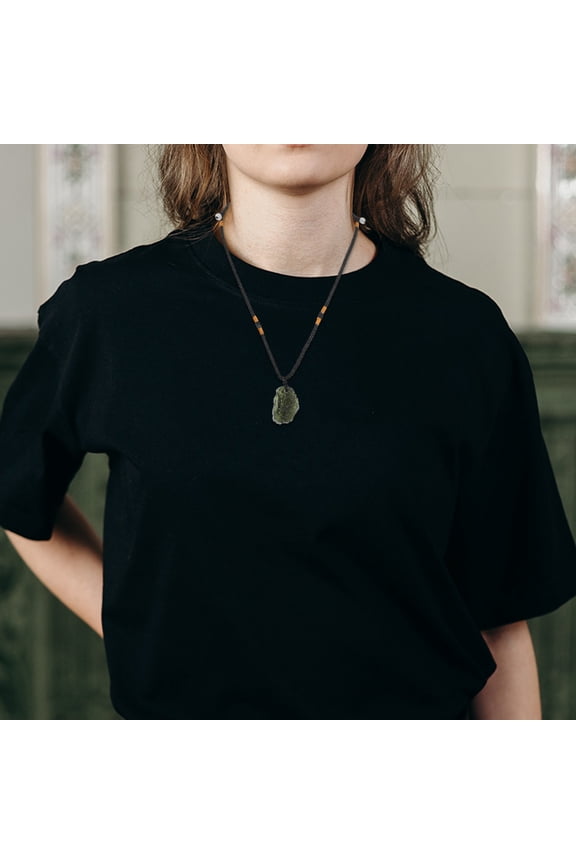 Meteorite Pendant Delicate Embellishment Necklace Shiny Appearance