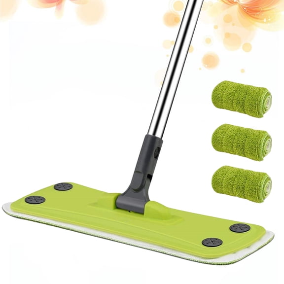 WHAMVOX Microfiber Mop with Hands-Free Design, 360 Degree Rotating , Safe for Hardwood and All Floor Types