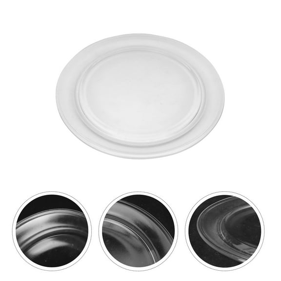 WHAMVOX Microwave Plate for Kitchen Use Made of Glass Transparent and Heat Resistant Fits Most Ovens 10.5 Inches