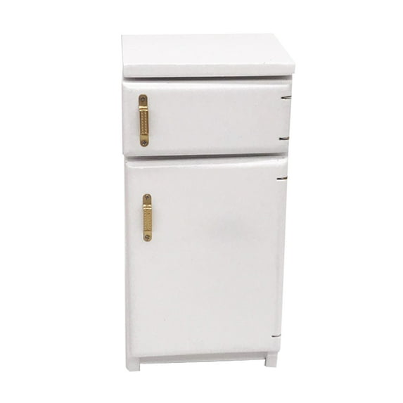 WHAMVOX Mini Furniture Doll House Small Refrigerator for Room White