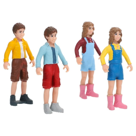WHAMVOX Miniature People Figurine Dollhouse Characters Child Tiny Figures