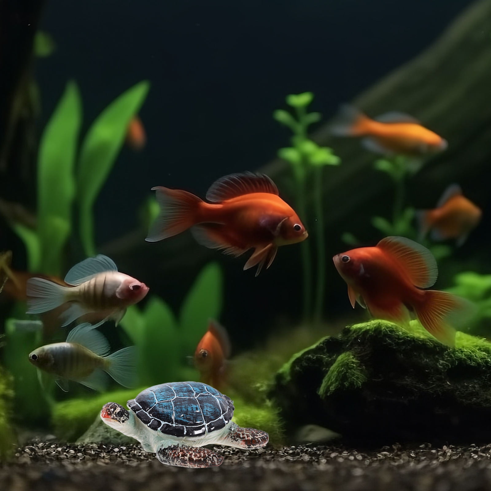 WHAMVOX Miniature Sea Turtle Statue Office Decor This Resin Figurine ...