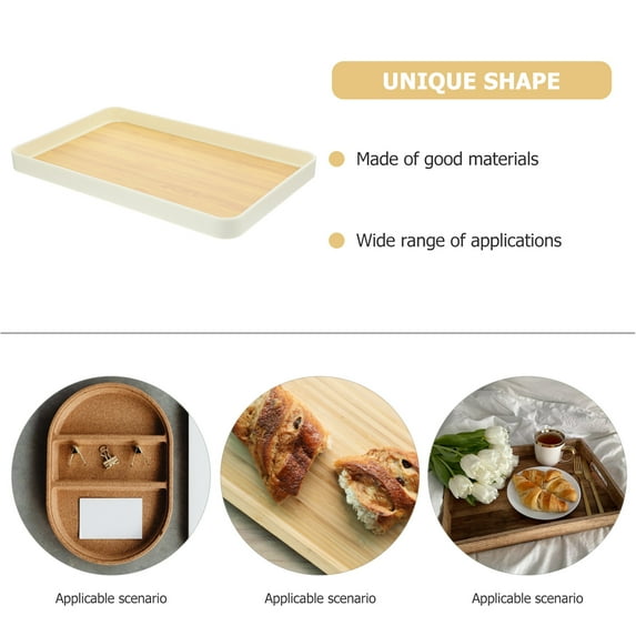 WHAMVOX Minimalist Decor Tea Tray Serving Tufra Rendering Organizer Tray 30X19CM