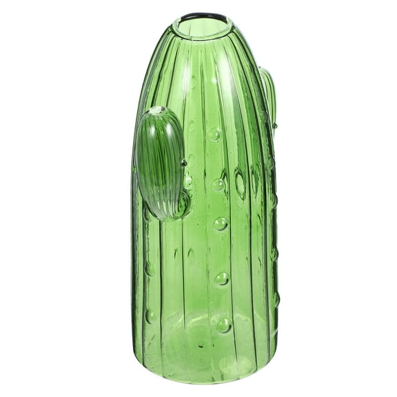 WHAMVOX Modern Cactus Glass Vase For Flowers Hydroponic Plant Vase Glass Floral Arrangement Vase Narrow Neck Cactus Vase Decorative Centerpiece Decor