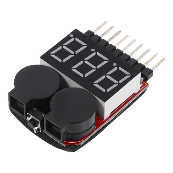 WHAMVOX Monitor Low Voltage Buzzer Alarm Battery Tester Electric Black