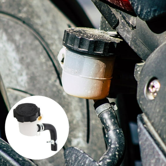 WHAMVOX Motorcycle Modified Brake Pump Oil Cup Brake Master Cylinder Tank Oil Cup Motorcycle Rear Brake Fluid Reservoir Fluid Reservoir with Tube