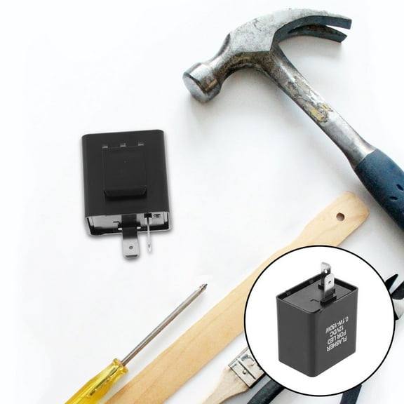 WHAMVOX Motorcycle Turn Signal Relay 2-Pin LED Flasher Relay for Motorcycles Fix Turn Signal Hyper Blink Flash Useful Motorcycle Accessories