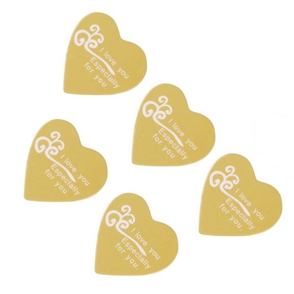 ROMANSENTIAL Cupcake Decoration Toppers Gold Paper 50Pcs Heart Shaped Valentine's Day