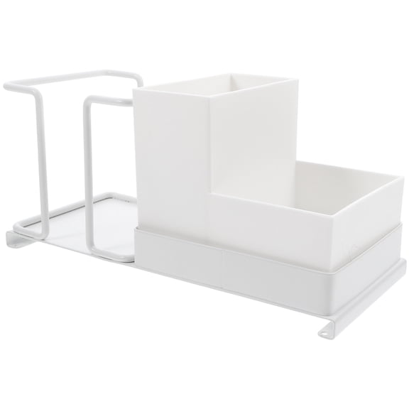 Luxshiny Carbon Steel Paper Cup Rack Multifunctional Coffee Tea Organizer White