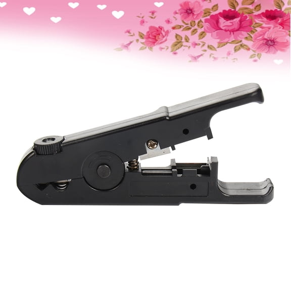 WHAMVOX Multi Functional Coaxial Cable Stripping Pliers Wire Stripping Pliers Network Stripping Pliers (Black)