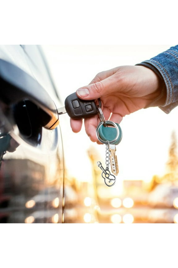 Multi-Functional Guitar Keychain Adorable Key Ring Music Theme Party Keychain Novelty Guitar Key Guitar Keychain