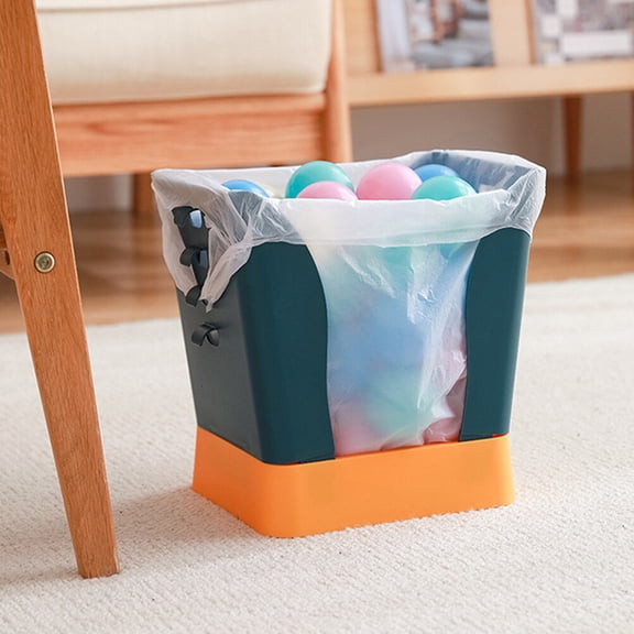 ROMANSENTIAL Trash Bag Holder Adjustable Garbage Bin Multi-Color Plastic for Kitchen