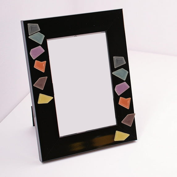 WHAMVOX Multi-colored Ceramic Mosaic Tiles 1 Set for Picture Frames and Flowerpots Decor